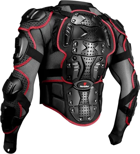 Miniatura 4 de HEROBIKER - Chaqueta de armadura completa para motocicleta, protección para la columna y el pecho, equipo de motocross, protector para motocicleta
