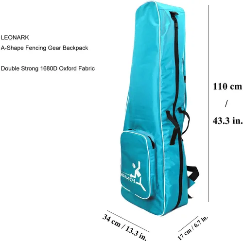 Miniatura 2 de LEONARK Bolsa de almacenamiento de esgrima para equipo de sable de espada y papel de aluminio - Mochila portátil para esgrima espada traje y máscara