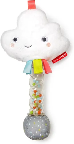 Miniatura 7 de Skip Hop Juguete para cochecito de bebé, Silver Lining Cloud Jitter, Nube, 0.25 libras Sonajero de nubes