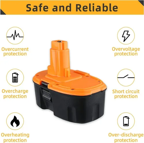 Miniatura 2 de Totoplus Batería de repuesto de 18 V para DeWALT: Baterías Ni-Mh XRP DC9096 de 18 voltios 5.0Ah compatibles con herramientas eléctricas inalámbricas