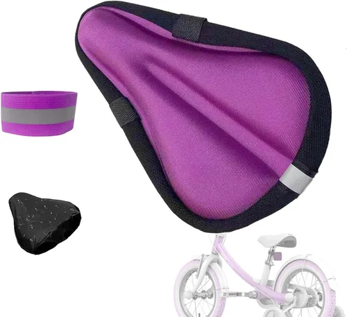 Miniatura 7 de Comfort-First Cojín de asiento de gel Bicicletas para niños/jóvenes de 9 x 6 pulgadas Funda protectora para exteriores Tecnología ultrasuave