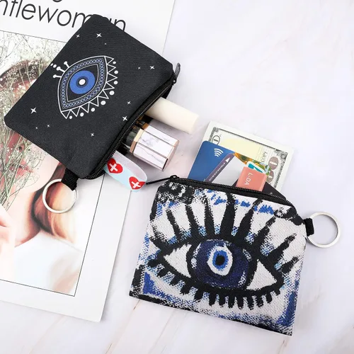 Miniatura 5 de 10 monederos pequeños, estilo bohemio, monedero, monedero, monedero, monedero con cremallera, para mujeres y niñas, Multicolorido