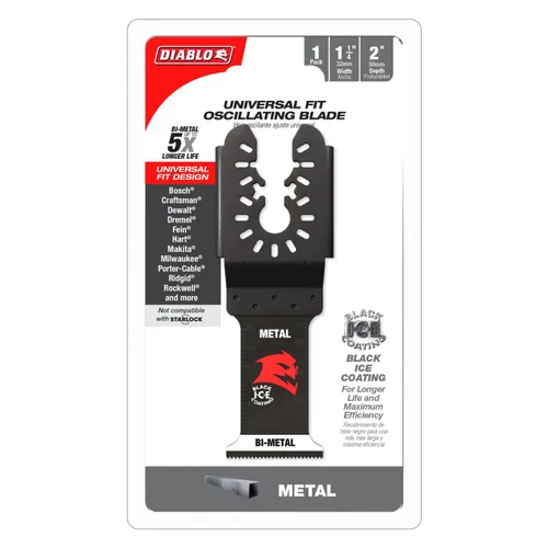 Miniatura 2 de Diablo Steel Demon - Cuchilla oscilante bimetálica universal para metal, ancho de corte de 1-1/4 pulgadas, profundidad de corte de 2 pulgadas