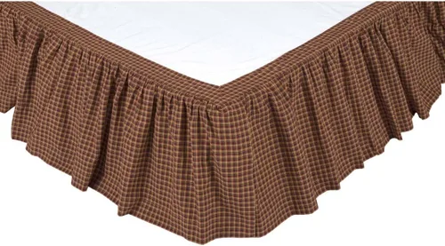 VHC Brands Falda de cama individual con parche patriótico 39x76x16