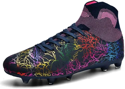 ESXGED Zapatos de fútbol ligeros de moda para mujer, zapatos de fútbol para hombre, cómodos, zapatos de pinchos, para entrenamiento, atléticos, para