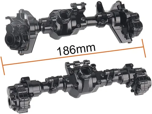 Miniatura 2 de Juego de carcasa de eje delantero y trasero de aleación de aluminio para 1/10 Traxxas TRX4 RC Crawler Car, reemplaza la carcasa original de los ejes
