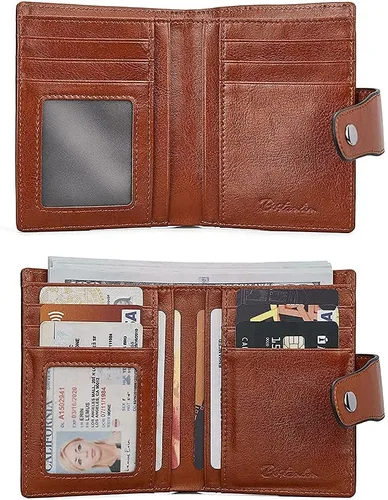 Miniatura 7 de BOSTANTEN Maletín de cuero tipo mensajero, bolsos para portátiles, bolsos para mujeres y mujeres, cartera de cuero con bloqueo RFID, pequeña