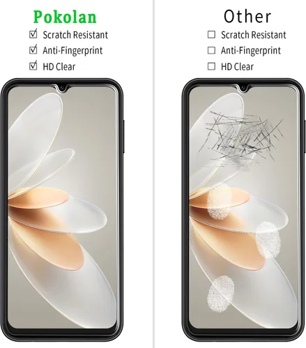 Miniatura 3 de Pokolan Paquete de 3 protectores de pantalla de privacidad para Samsung Galaxy S23 FE/ A54 5G antiespía privado de vidrio templado, antiarañazos