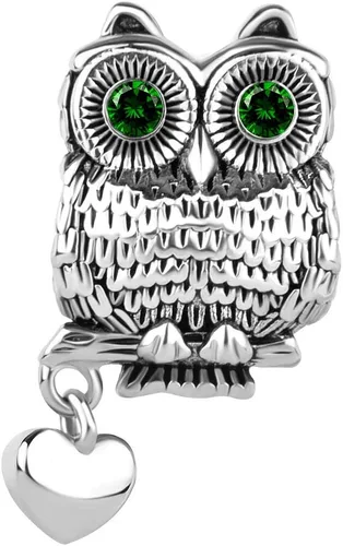Miniatura 2 de CharmSStory Charm de cuentas de animales de la suerte de búho para pulseras