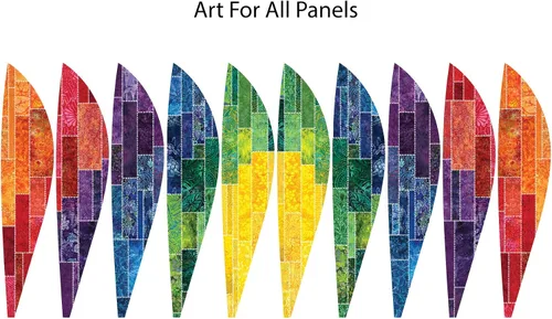 Miniatura 4 de In the Breeze 0995 Batik Quilt Hot Air Balloon Spinner, 10 paneles