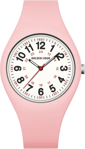 Miniatura 2 de GOLDEN HOUR Relojes deportivos impermeables analógicos unisex para enfermeras, profesionales médicos, estudiantes, esfera militar brillante y fácil