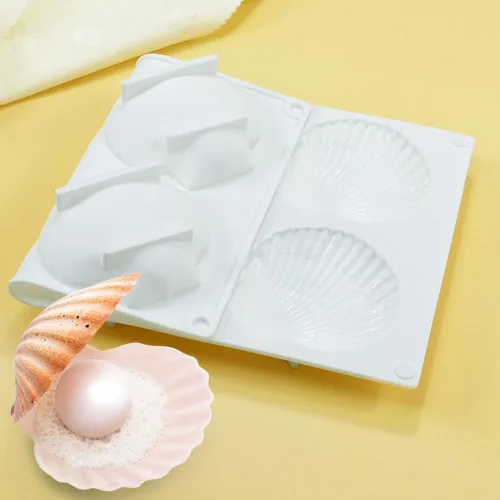 Miniatura 7 de Molde para pastel en forma de concha de silicona para hornear galletas, molde para hornear bricolaje, molde para hornear, accesorios de cocina