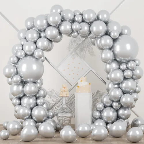 Miniatura 16 de Voircoloria - Globos azul bebé claro, paquete de 66 globos de 12 pulgadas de látex para fiestas para niños y niñas, para cumpleaños, baby shower, 16