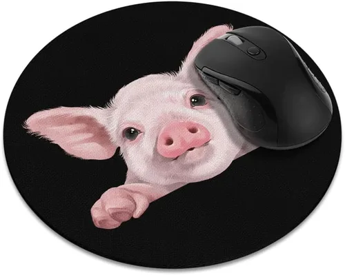 Miniatura 31 de Alfombrilla de mouse redonda antideslizante, alfombrilla de mouse de bulldog inglés WIRESTER para el hogar, la oficina y el escritorio
