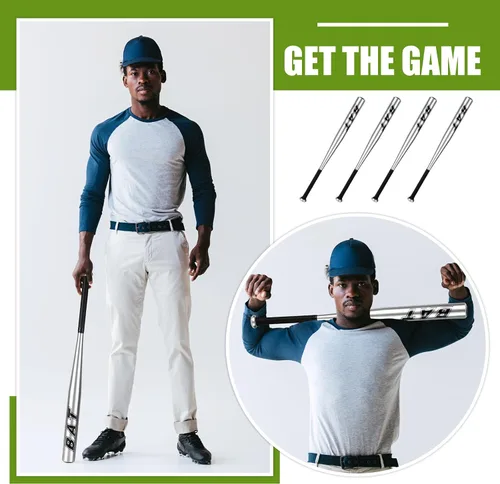 Miniatura 7 de Jenaai 4 unidades de bate de béisbol de 28 pulgadas de aluminio para actividades deportivas de entrenamiento de béisbol