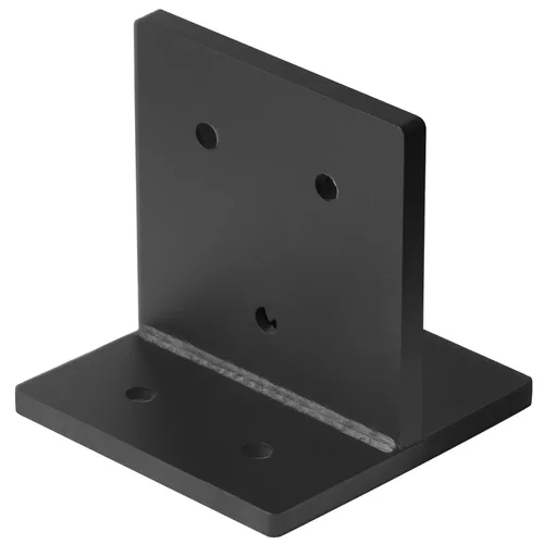 Miniatura 7 de 4 bases de poste ocultas de 4 x 4, soporte de placa de cuchillo resistente, soportes de anclaje de poste de calibre 6