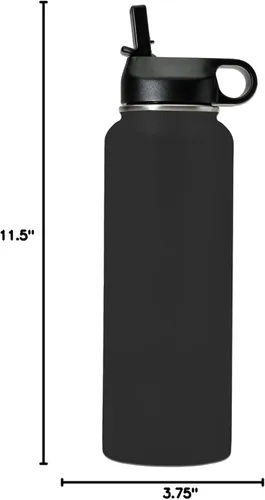 Miniatura 8 de LaserGram Botella de agua personalizada, pelota de fútbol, acero inoxidable de doble pared aislada al vacío con popote superior, regalo grabado