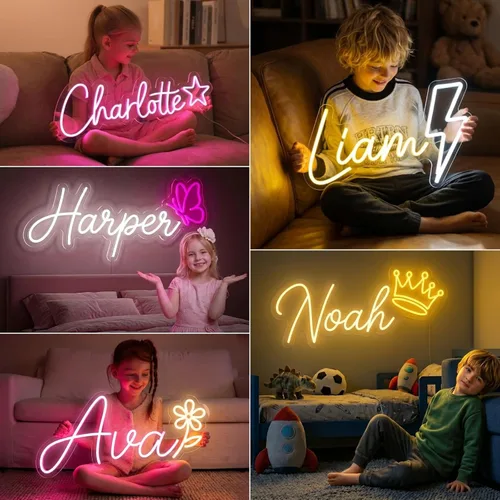 Miniatura 4 de Custom Neon Signs Personalized Neon Name Sign Custom Business Logo Waterproof LED Custom Neon Light Sign for Wedding, Business, Bedroom Wall Decor