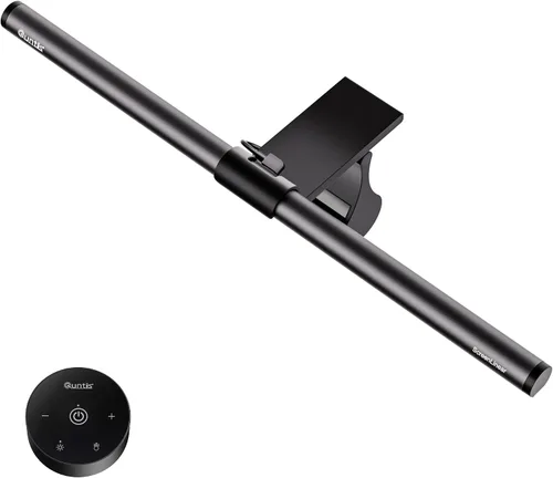 Quntis Barra de luz para monitor con control remoto, apta para monitores curvos/base de cámara, barra de luz para pantalla de computadora para