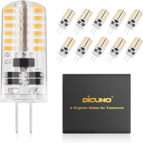 Miniatura 11 de DiCUNO G4 base de bombilla de LED de corriente alterna/corriente directa de 12 voltios, equivalente a 20 watts ~ 25 watts. T3 Repuesto para bombilla