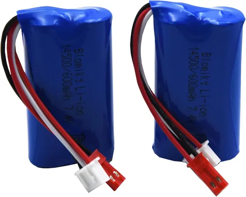 Miniatura 8 de Blomiky Batería recargable de iones de litio de 7.4V 2S 600mAh con enchufe JST y cable adecuado para algunos coches RC camiones vehículos