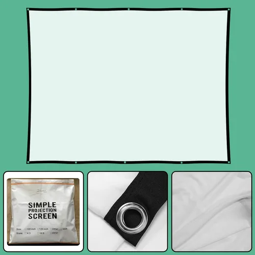 Miniatura 6 de Pantalla de proyección trasera holográfica plegable: pantallas de proyección para interiores de 50 x 89 pulgadas, proyectores de noche de películas