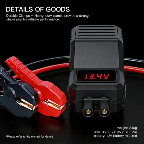 Miniatura 5 de MEGAWISE Abrazaderas de arranque inteligentes, cables de abrazadera de refuerzo automotriz, abrazaderas de cocodrilo de repuesto con pantalla LCD