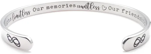Miniatura 54 de Dczosily Pulseras inspiradoras para mujer, de acero inoxidable, pulseras motivacionales, regalos personalizados para mejores amigas