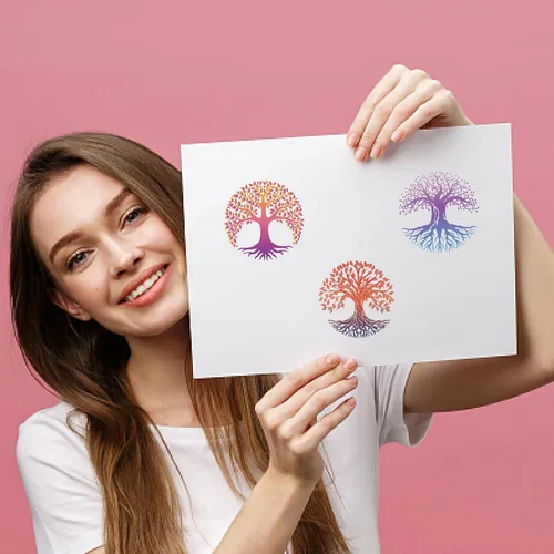 Miniatura 6 de CRASPIRE Sellos transparentes de árbol de la vida, diseño de luna, reutilizables, de silicona, para diario, tarjetas, decoración, manualidades