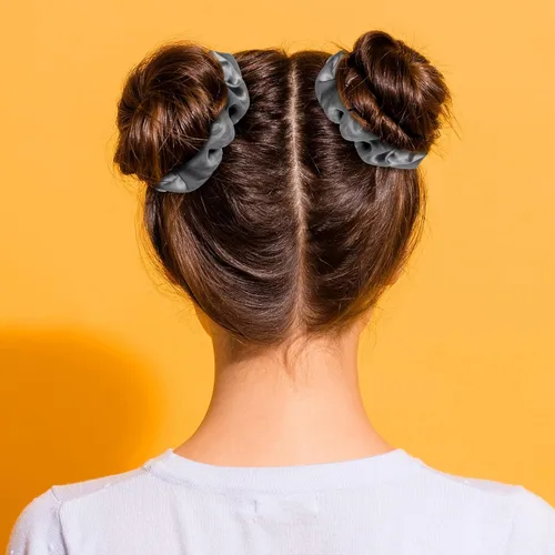 Miniatura 6 de 24 coleteros de satén para el cabello, bandas elásticas de seda para el cabello, ligas finas para coleta de caballo para mujeres y niñas, accesorios