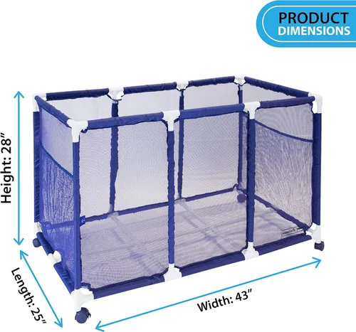 Miniatura 8 de Soporte para fideos de piscina, juguetes, pelotas y flotadores, organizador de almacenamiento de malla, altura para niños, grande