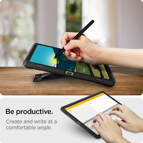 Miniatura 5 de Spigen Funda rígida protectora para Galaxy Tab S10 Plus (2024), Galaxy Tab S9 Plus (2023), Tough Armor Pro con soporte y soporte para S Pen, 12.4