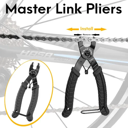 Miniatura 3 de BikeHand - Comprobador de desgaste de cadena de bicicleta para bicicleta, alicates de eslabones maestros rápidos y herramienta de remache
