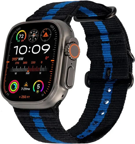 Miniatura 24 de Carterjett - Correa para Apple Watch 1.732 pulgadas, 1.654 pulgadas, 1.575 pulgadas, 1.496 pulgadas, nailon NATO, correas iWatch, mujeres y hombres
