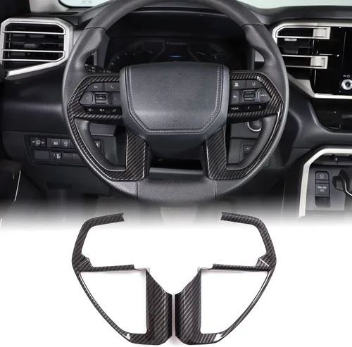 Miniatura 12 de Aunginsy Cubierta para panel de botón de dirección de consola central compatible con Toyota Tundra/Sequoia 2022-2026 Tacoma 2024+, panel de Negro