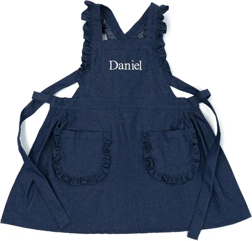Miniatura 7 de MT WORLD Delantal para Niñas Pequeñas Delantales de Chef Personalizados para Niños con Nombre Delantales con Volantes para Niñas Pequeñas Vestido