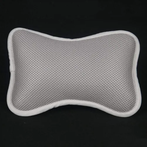 Miniatura 2 de Heallily Almohada de bañera 1 pieza suave de apoyo con ventosas para cuello y hombro (gris)