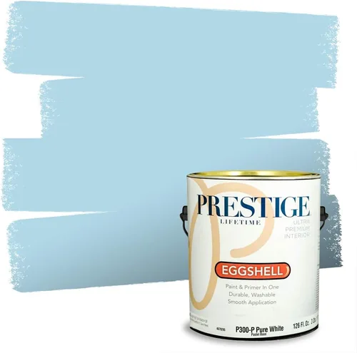 Miniatura 195 de Prestige Paints. - Base y pintura para exteriores en un solo galón, 1 galón. plano, comparable con Sherwin Williams Topsail. SW6799-PCM
