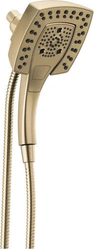 Delta Faucet 5-Spray In2ition - Cabezal de ducha doble con rociador de mano, cabezal de ducha dorado con manguera, cabezales de ducha, acoplamiento