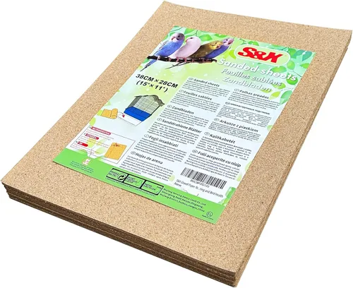 Miniatura 9 de S&X Papel de grava para jaula de pájaros, paquete de 30 forros de jaula de pájaros de 15 x 9.5 pulgadas, desechables para mejorar la higiene