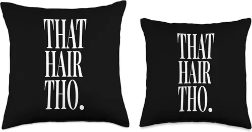 Miniatura 3 de That Hair Tho Hair Salon Hair Artist & Hair Cutter Tho Stylist Hair Colorist - Almohada para peluquería, 16 x 16 pulgadas, multicolor