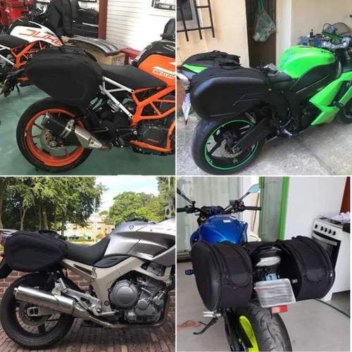 Miniatura 2 de Bolsas de sillín de motocicleta, Bolsas de sillín Powersports, Bolsa de equipaje impermeable, Bolsa de almacenamiento de casco de cara completa