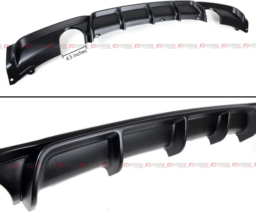 Miniatura 3 de Performance Style - Cenefa difusora de parachoques trasero de doble escape, color negro, compatible con BMW F30 F31 F35 3 Series M Sport 2012-18