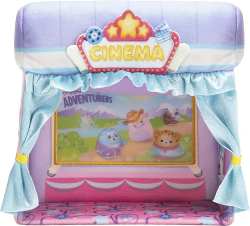 Miniatura 4 de Squishville Mini-Squishmallows Cinema Playset – Incluye una felpa de 2 pulgadas, silla de pretzel, cubo de palomitas de maíz, felpa