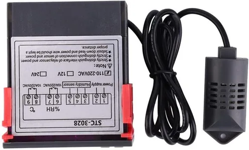 Miniatura 10 de 3028 Control de temperatura 12V/24V/110V/220V Pantalla digital Medidor de temperatura y humedad con sensor integrado (12V)