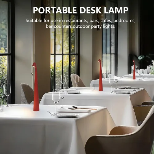 Miniatura 3 de Lámpara de mesa LED portátil de 3 niveles de brillo, batería recargable de hasta 48 horas de uso, luz nocturna para guardería de niños, lámpara