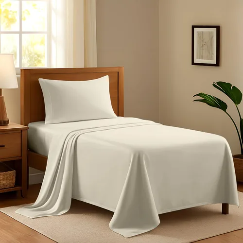 Miniatura 29 de Juego de sábanas 100% algodón egipcio para cama individual, sábanas de lujo de la serie 600 refinadas para cama de tamaño individual
