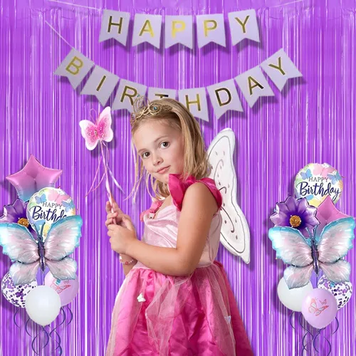 Miniatura 3 de BRAVESHINE Cortinas de Fondo de Fotos de Oropel – 2 Piezas 3.2x8.2 pies Serpentinas de Flecos de Papel Aluminio Morado Pastel para Púrpura pastel