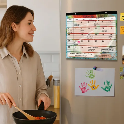 Miniatura 2 de StriveZen - Calendario de nevera 2024 2025 por StriveZen, magnético, mensual de 10 x 10 pulgadas, académico, refrigerador, escritorio, regalo