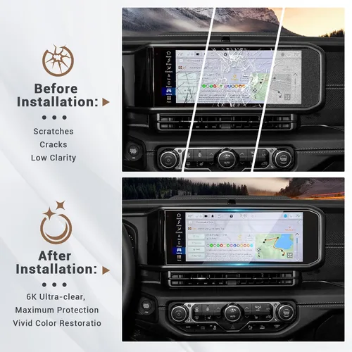 Miniatura 5 de YEE PIN Protector de pantalla para Jeep Wrangler 2024 Wrangler JL 2024, protector de pantalla para Jeep Wrangler 2024, protector de pantalla de 12.3